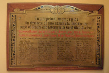 Beckminster Methodist Church Penn Fields war memorial